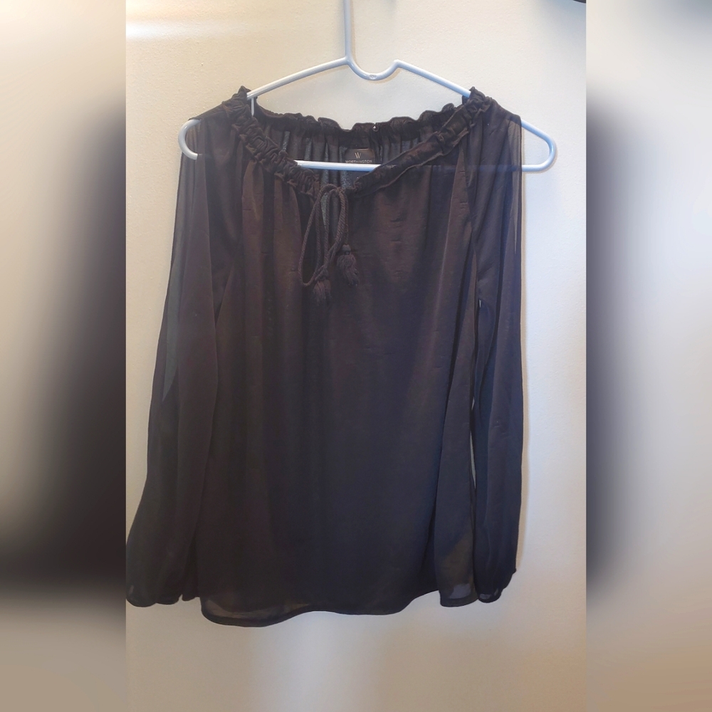 Transparent black blouse